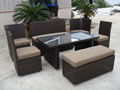 Hospitality Rattan Soho Patio Wicker Dinning Set 2