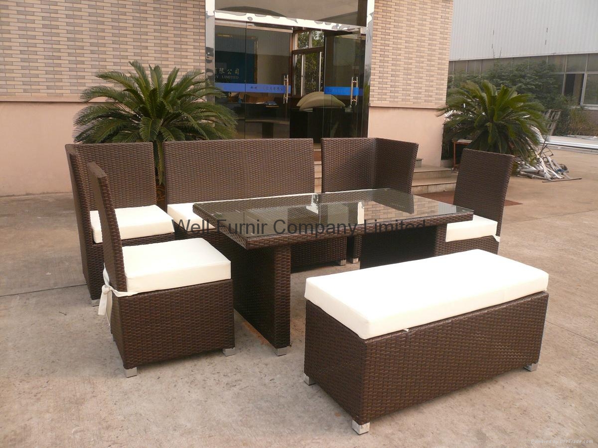 Hospitality Rattan Soho Patio Wicker Dinning Set WF0912 WELL