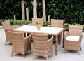 outdoor wicker/rattan dining set with