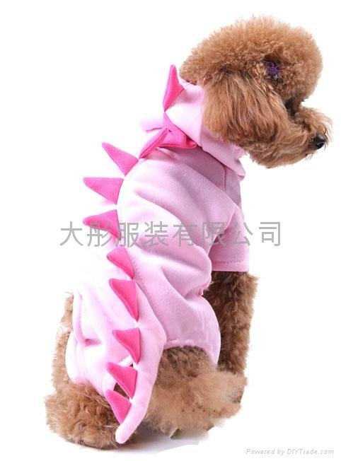 寵物衣服粉色恐龍裝