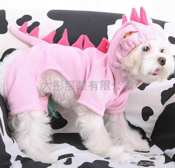 寵物衣服粉色恐龍裝 2