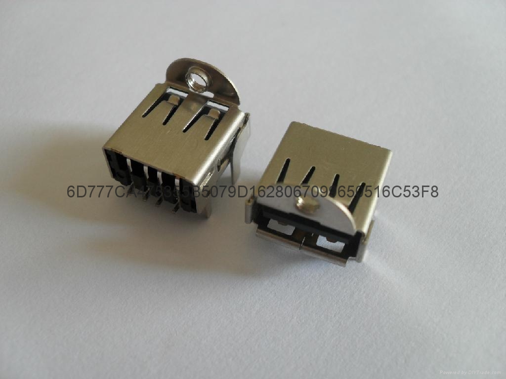 MICRO USB  反向母座USB-AF90度单层插板攻牙 5