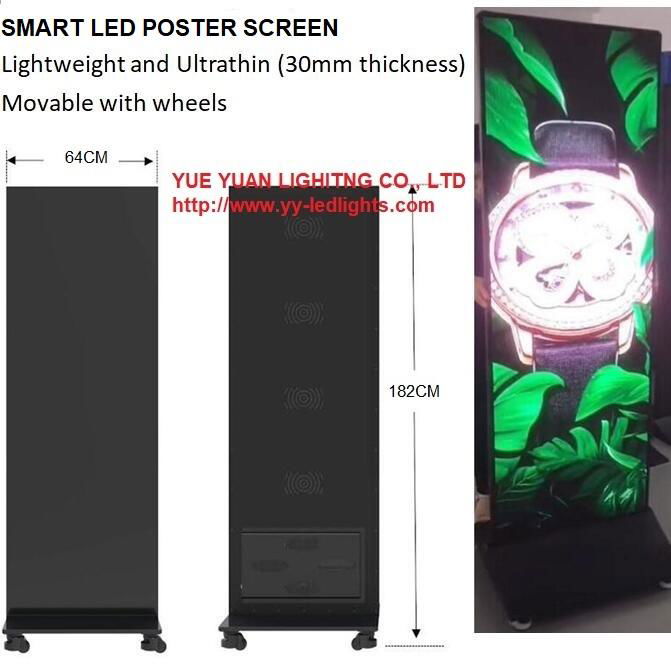 Smart LED Poster Screen Mobile Advertising Display