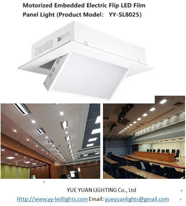 Motorized Embedded Electric Flip LED Film Panel Light for Meeting room 