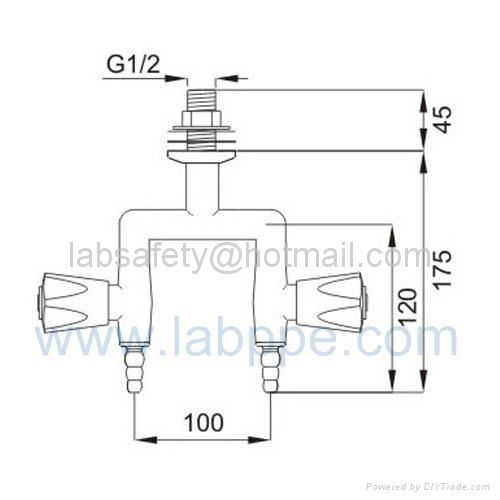 Double outlet gas fittings 2