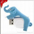 Plastic Elephant USB Flash Disc 8GB (P-T383)