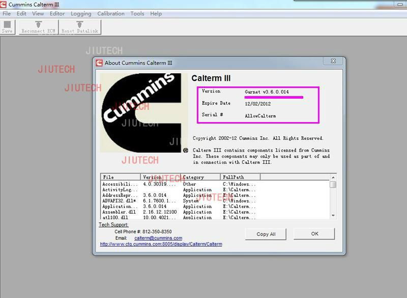 Cummins Calterm III 3.6 + MetaFiles