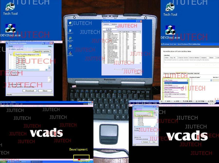 Volvo vcads Super Programming Software + dev2tool PTT Development+ d630 laptop 