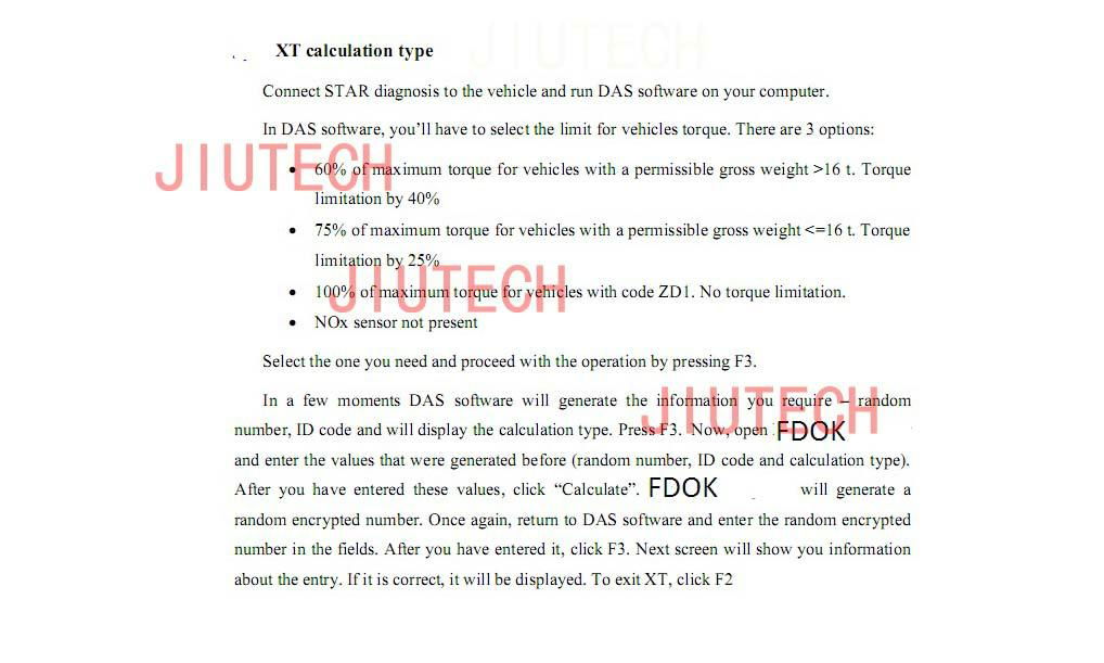 Mercedes-Benz DAS FDOK VeDoc Encrypted Random Number Calculator for NOx Torque Limitation removal