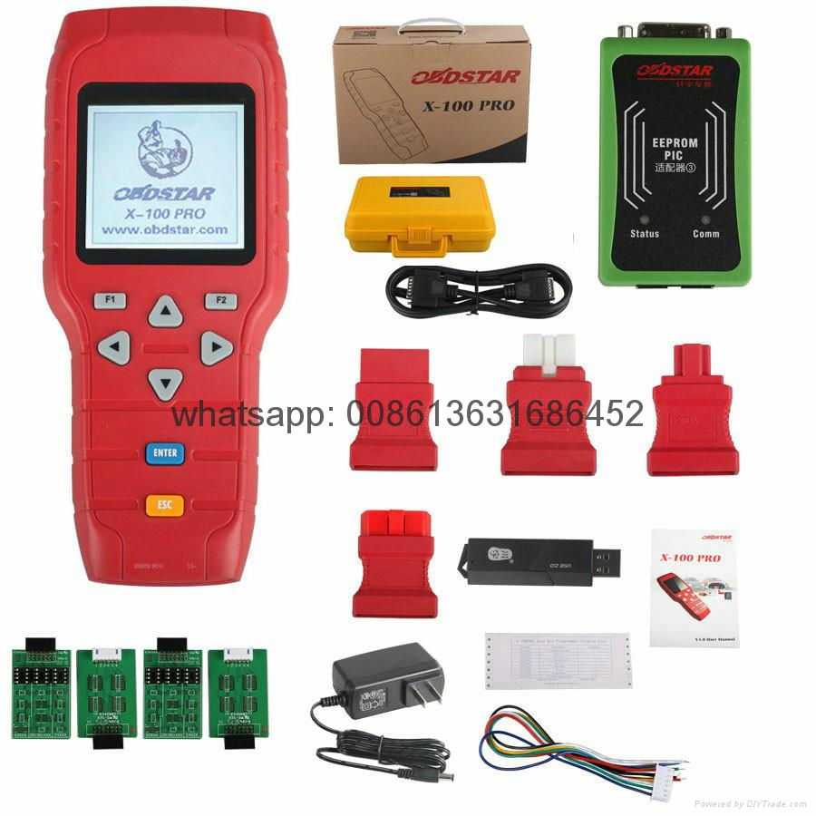 OBDSTAR X-100 PRO Auto Key Programmer (C+D) Type for IMMO+Odometer+OBD Software Get Free PIC and EEPROM 2-in-1 Adapter