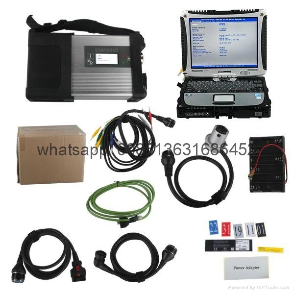 MB SD C5 Connect Compact 5 Star Diagnosis Plus Panasonic CF19 I5 4GB Laptop Software Installed Ready to Use