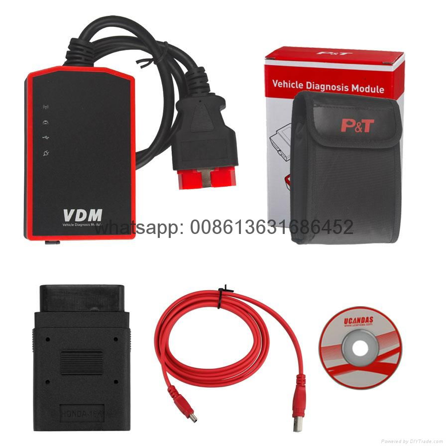 V3.9 VDM UCANDAS Wireless Automotive Diagnosis System with Honda Adapter Support Andriod V4.0