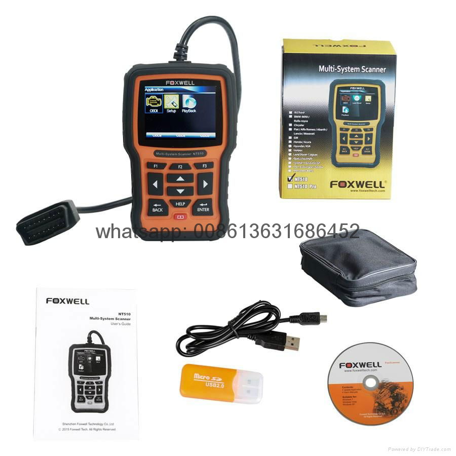 Foxwell NT510 Multi-System Scanner Support Multi-Languages Ship From US