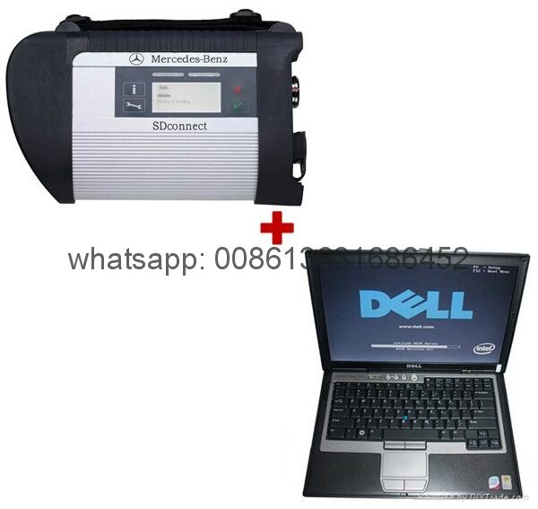 MB SD Connect C4 Star Diagnosis Tool Plus Dell D630 Laptop