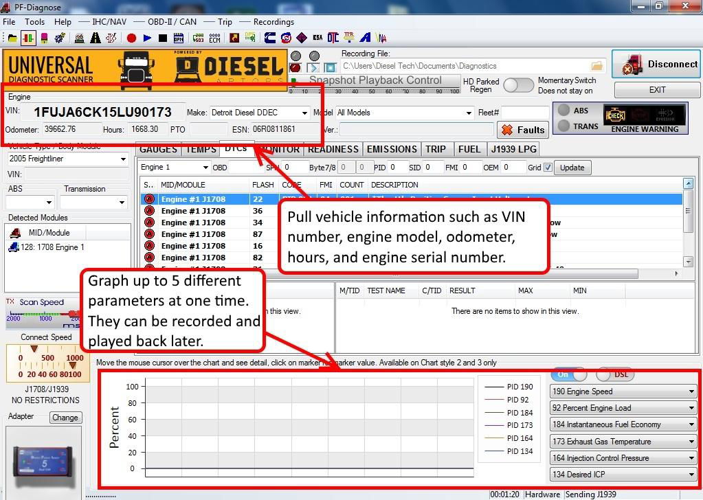 Universal Diesel Truck Diagnostic Tool with DPF Regen