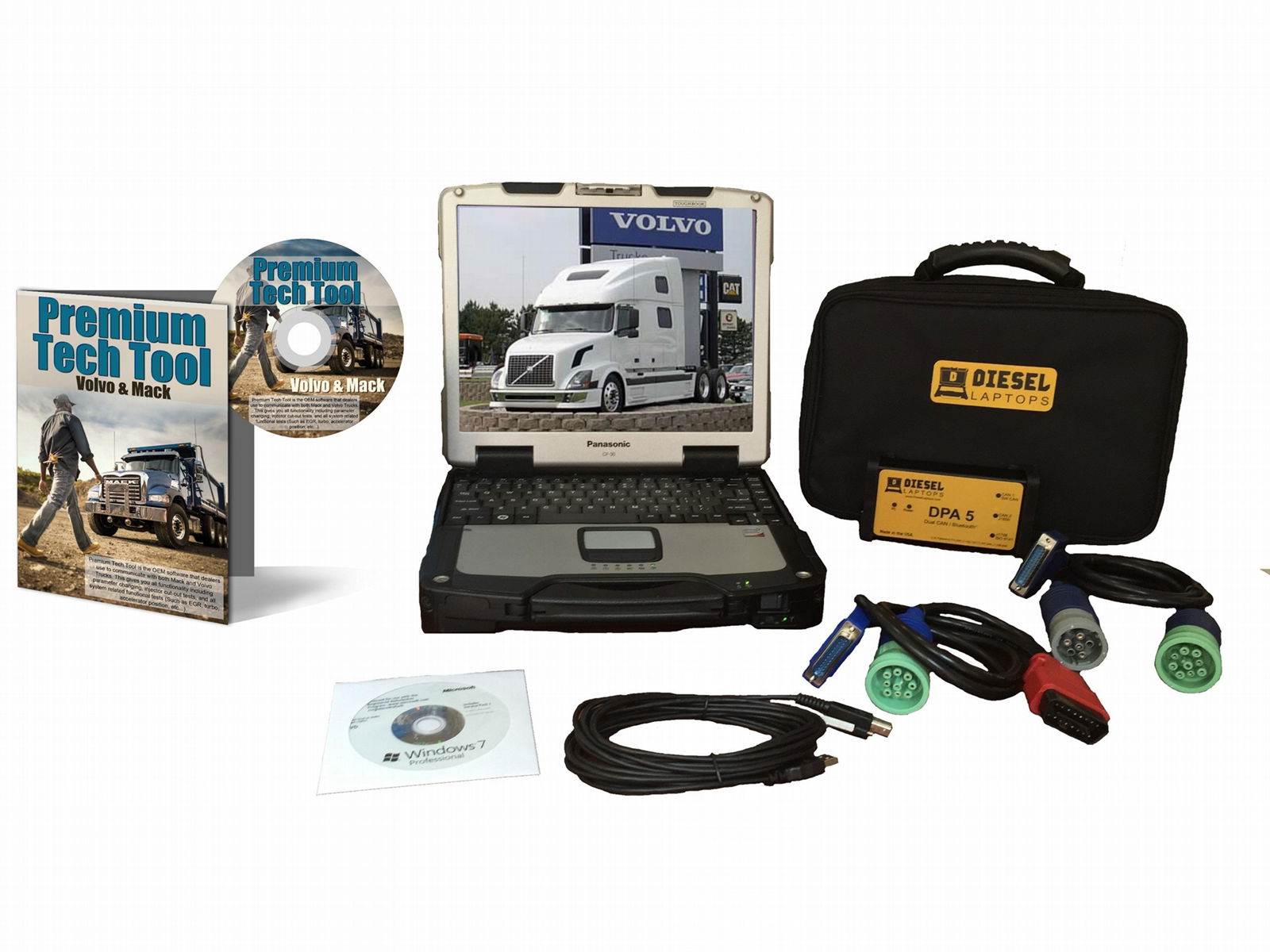 Mack & Volvo Premium Tech Tool Diesel Diagnostic Laptop Kit
