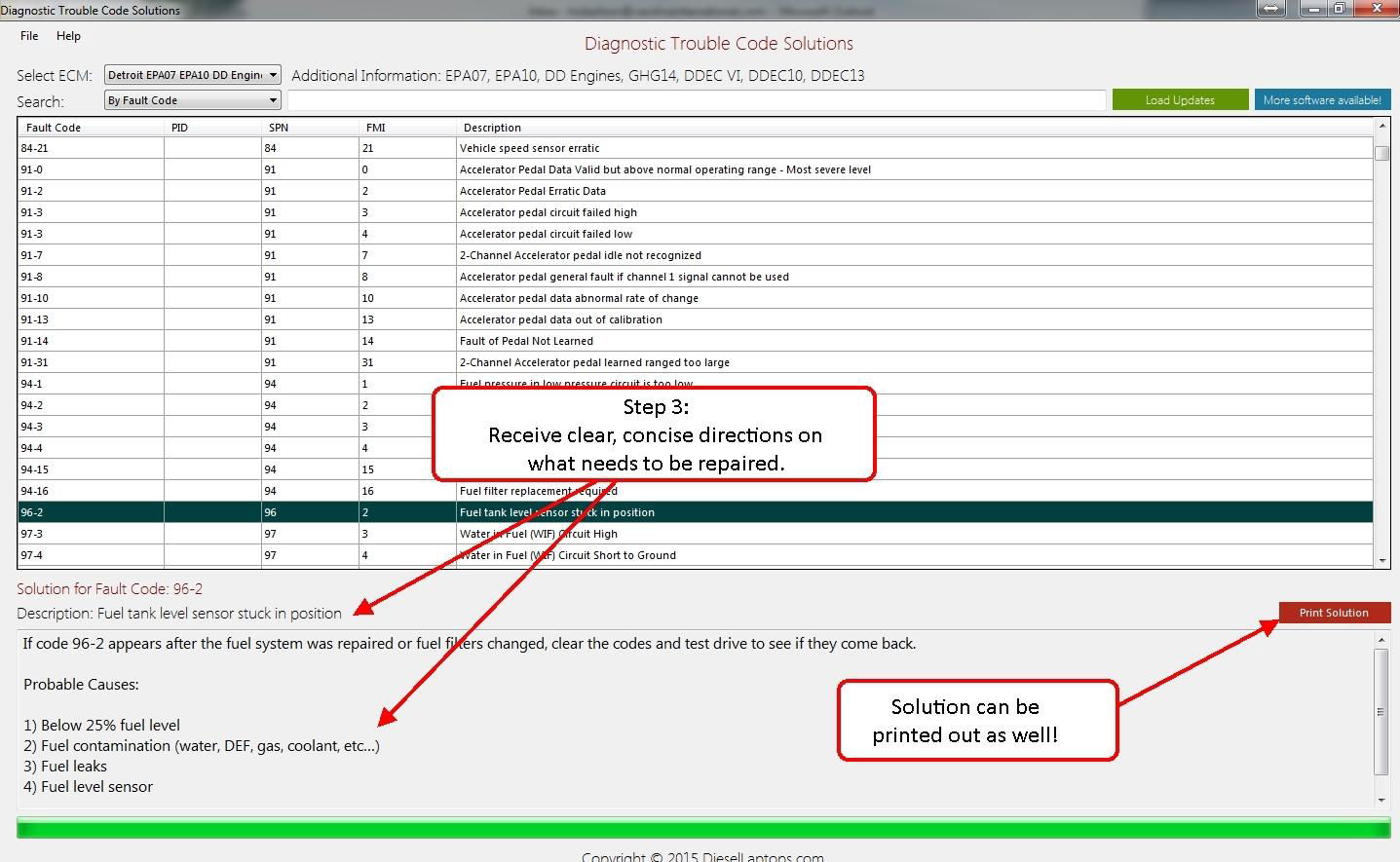 124032 Nexiq USB Link 2 with DTC Solutions Troubleshoot Codes