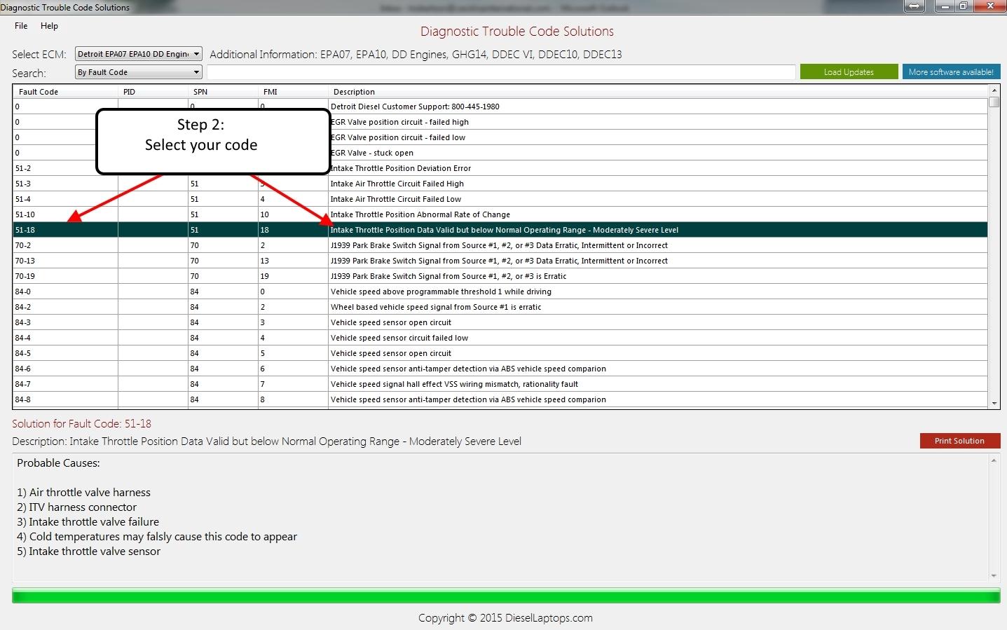 124032 Nexiq USB Link 2 with DTC Solutions Troubleshoot Codes 4