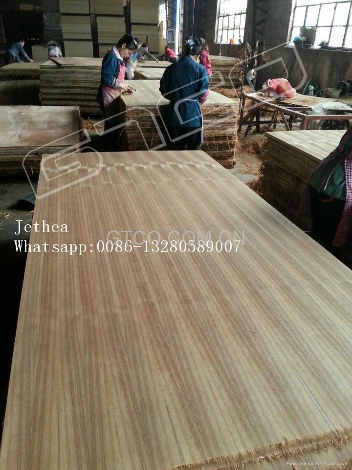 Straight Line Natural Burma Teak plywood  