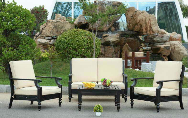 Quality cast aluminum outdoor furniture garden sets dining sets 3