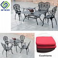 Quality cast aluminum outdoor furniture garden sets dining sets 4