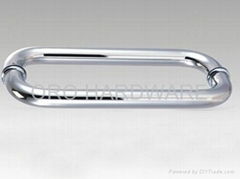 S type Stainless steel handle ,for 8-12mm glass door