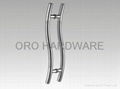 S type Stainless steel handle ,for 8-12mm glass door  1