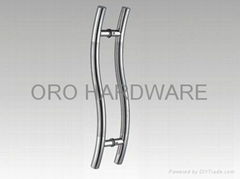 S type Stainless steel handle ,for 8-12mm glass door