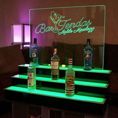  illuminated bottle display