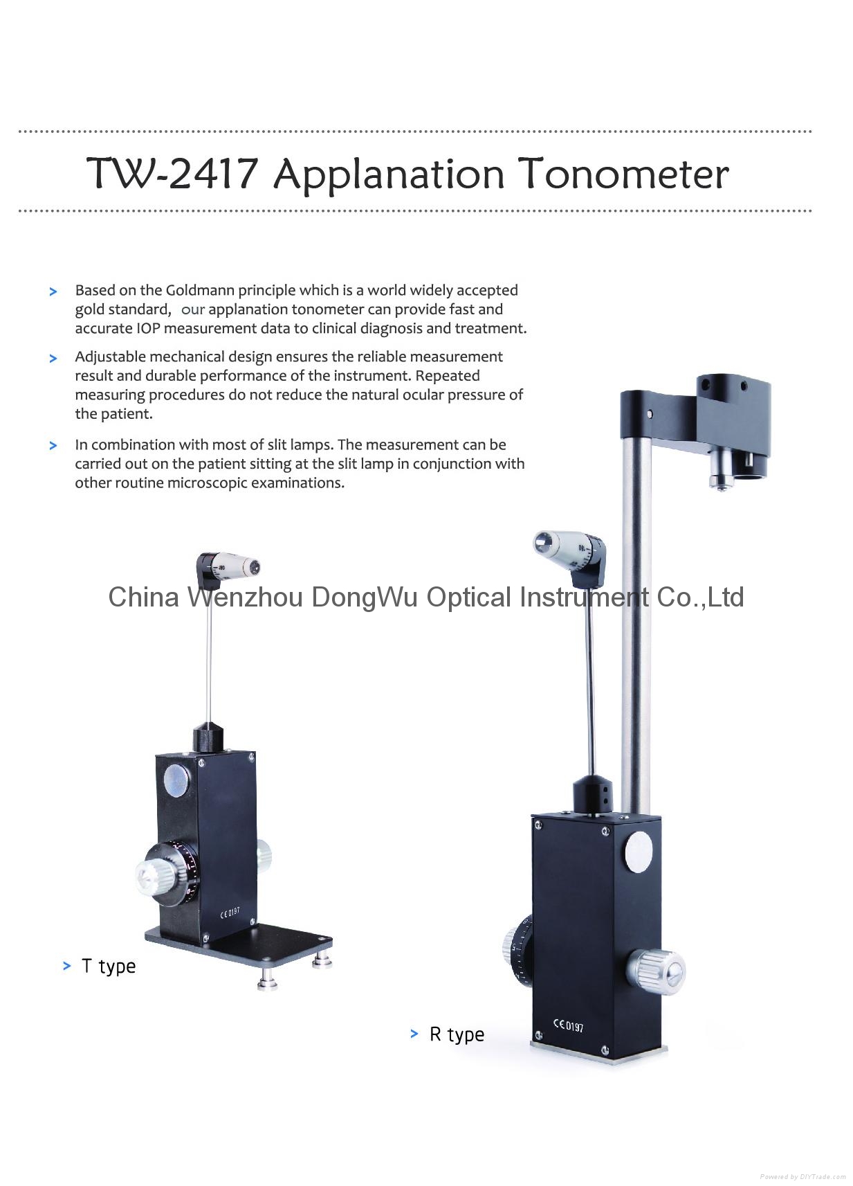 TW-2417 R /T type GOLDMANN Type Applanation Tonometer 3