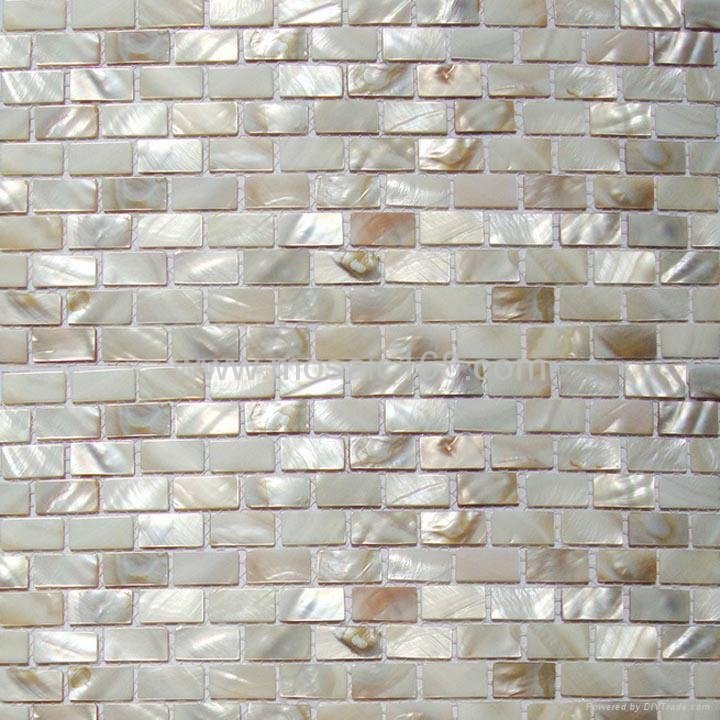 white color Shell mosic wall tile 3