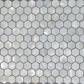 white color Shell mosaic wall paper