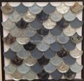 fan shape glass mosaic ceramic tile