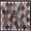 fan shape glass mosaic ceramic tile