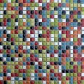 Art glass mosaic bathroom wall tile