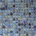 blue color bathroom glass mosaic