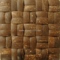 dark brown color Coconut shell mosaic 