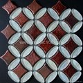 Ellipse ceramic glass mosaic flooring