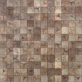 coconut shell mosaic wood panel