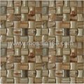 square design wood mosaic wall panels  