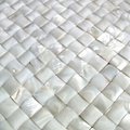 pure white Shell mosaic square design