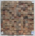 irregular wood mosaic for interior wall 2