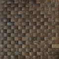 Coconut mosaic, wood wall mosaic 