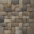Coconut mosaic wall tile,wooden panel