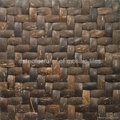 weave design Coconut wall panels mosaic 