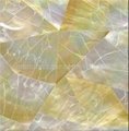yellow mother of pearl mosaic shell tile 