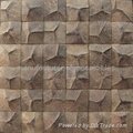 mix size Coconut mosaic wood wall panel