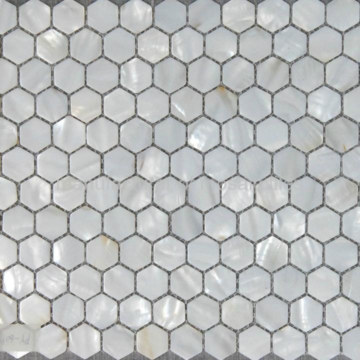 white color Shell mosic wall tile 4