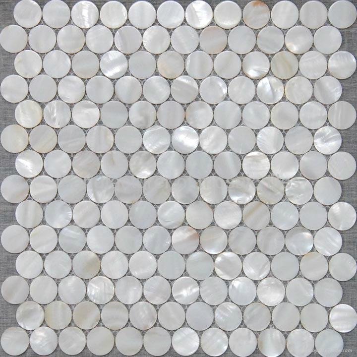 white color Shell mosic wall tile 5