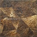 Coconut mosaic panel crackle design